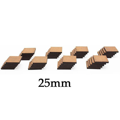 GF9 Econo Bases: 25x25mm (40) | Accessories & Supplies | Miniature Market