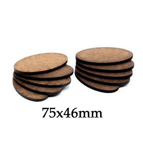 GF9 Econo Bases: 75x46mm Oval (4)