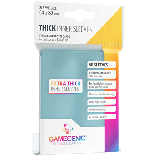 Gamegenic Inner Sleeves: Thick Sleeves (50)