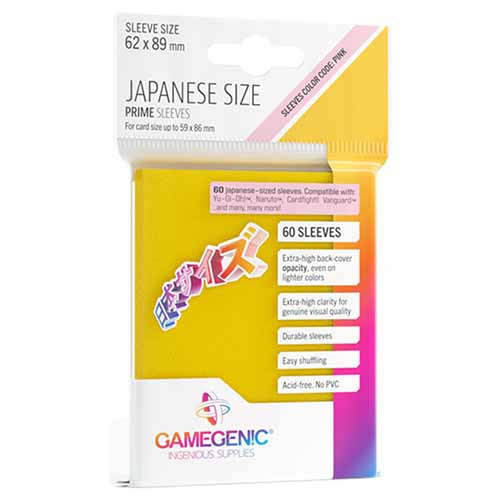 Prime Sleeves: Japanese Sized - Yellow (60)