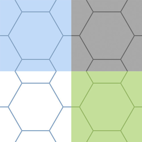 Gaming Paper - 1" Combo Hex Singles (100)