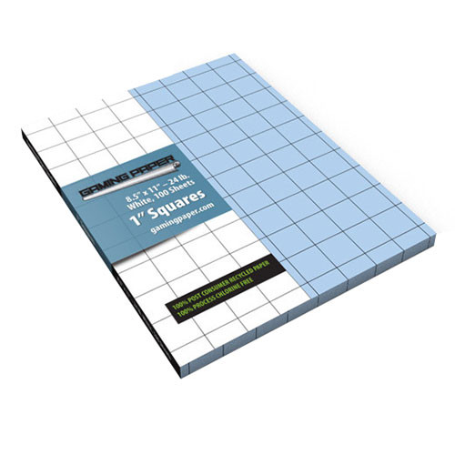Gaming Paper - 1" Blue Square Singles (100)