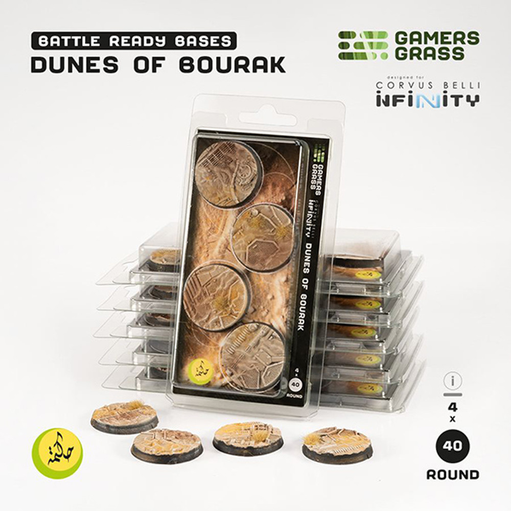 Battle Ready Bases: Dunes of Bourak - Round 40mm (4)
