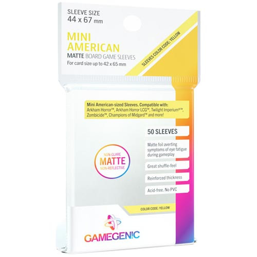 Gamegenic Matte Sleeves: Mini American, Accessories & Supplies