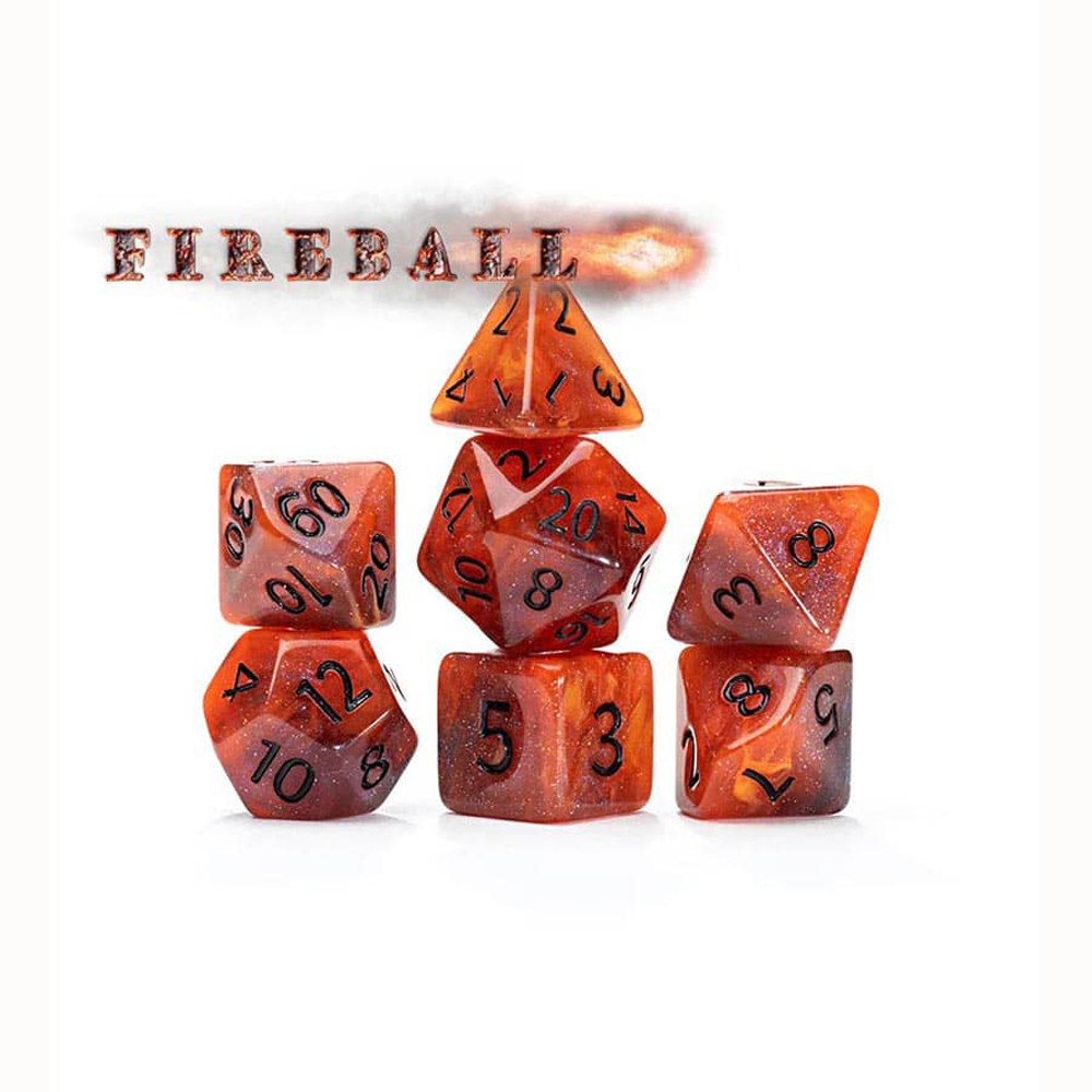 Aether Dice Set: Fireball (7)