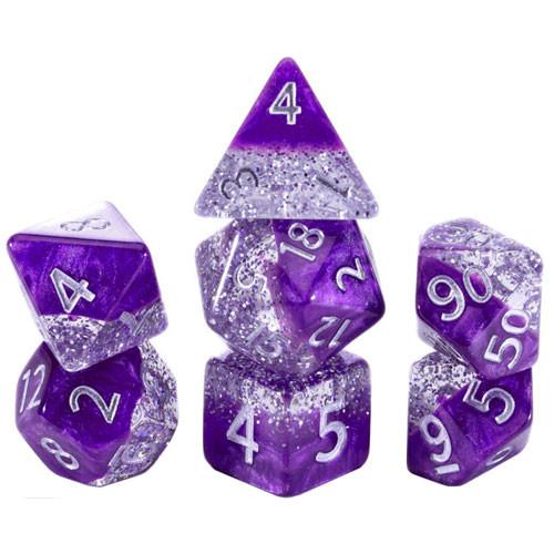 Halfsies Dice Set: Glitter - Purple