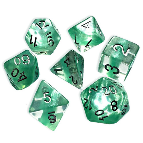 Neutron Dice Set: Mint (7) | Accessories | Miniature Market