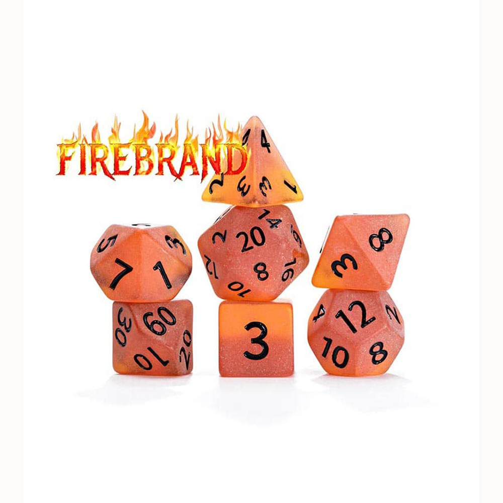 Sea Glass Dice Set: Firebrand (7)