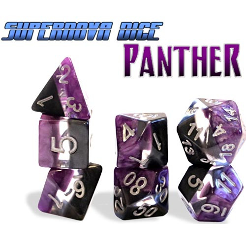 Supernova Dice Set: Panther (7)