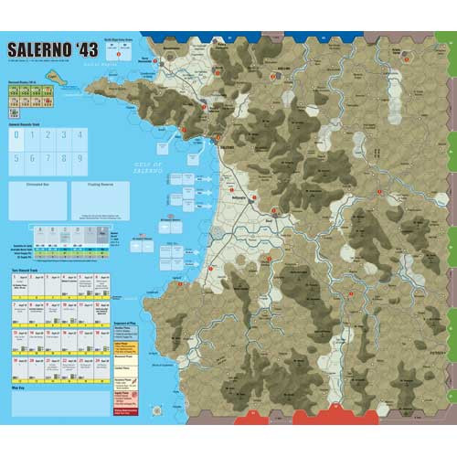 Salerno '43: Mounted Map