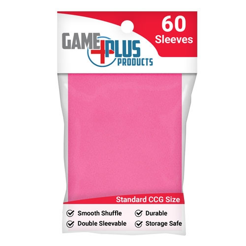 Game Plus Products Standard Card Sleeves: Pink (60)