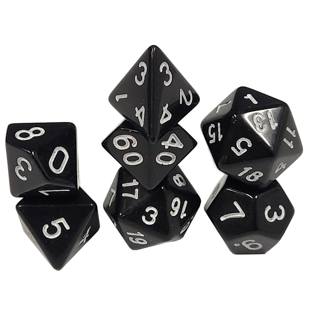 Game Plus Products Dice: Classic - Black (7)