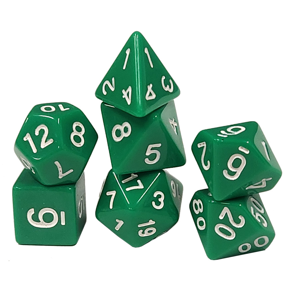 Game Plus Products Dice: Classic - Green (7)