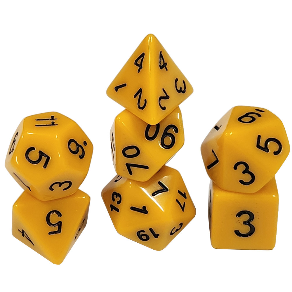 Game Plus Products Dice: Classic - Yellow (7)