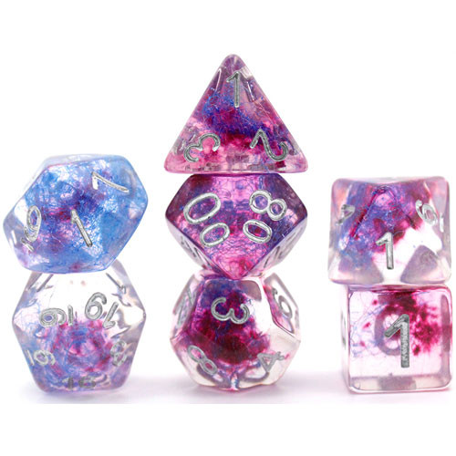 Game Plus Products Dice: 16mm Colorful Cotton - Purple/Blue (7)