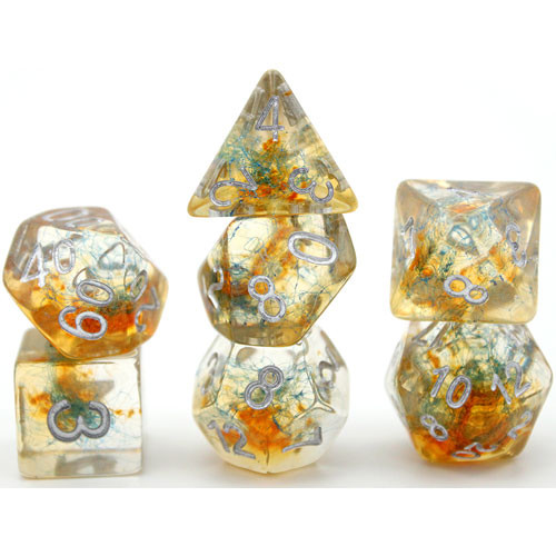 Game Plus Products Dice: 16mm Colorful Cotton - Orange/Blue (7)