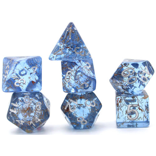 Game Plus Products Dice: 16mm Fireworks - Blue (7)