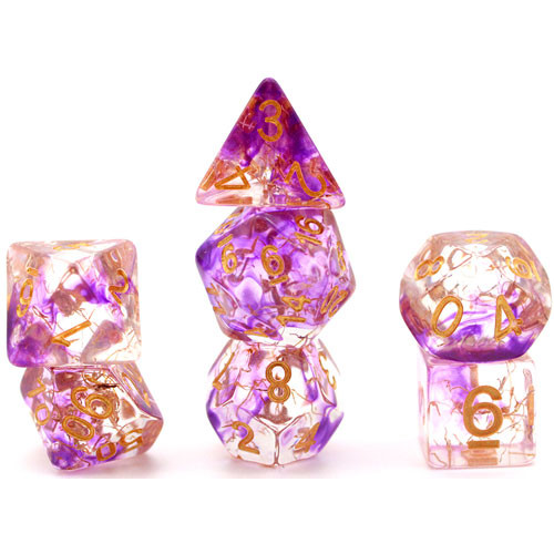 Game Plus Products Dice: 16mm Fireworks - Purple (7)