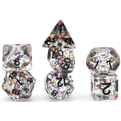 Game Plus Products Dice: 16mm Confetti - Rainbow (7)