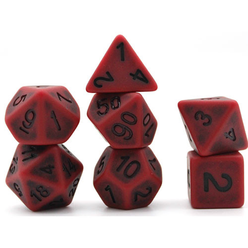 Game Plus Products Dice: 16mm Antique - Red (7)