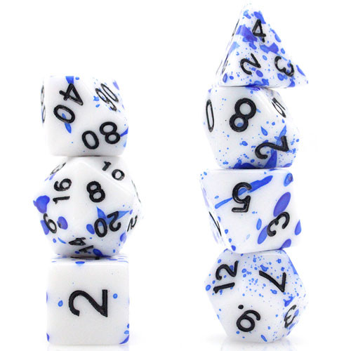 Game Plus Products Dice: 16mm Speckle - Blue (7)