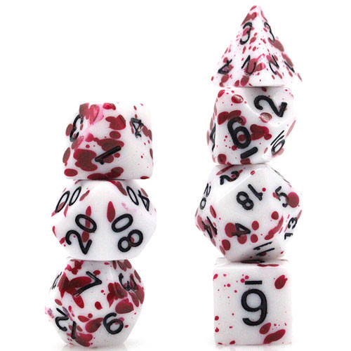 Game Plus Products Dice: 16mm Speckle - Dark Red (7)