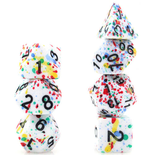 Game Plus Products Dice: 16mm Speckle - Rainbow (7)