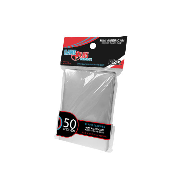 Game Plus Products Card Sleeves: Mini American Board Game Size (50)