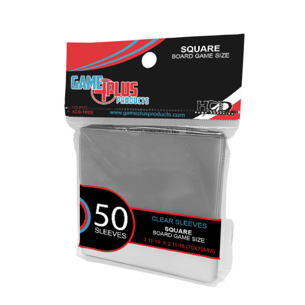 Game Plus Products Card Sleeves: Square Board Game Size (50)