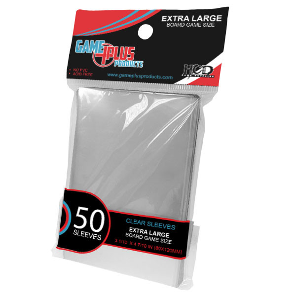 Game Plus Products Card Sleeves: Extra Large Board Game Size (50)