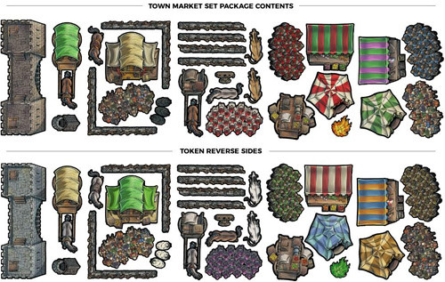 Tabletop Tokens: Town Market Set