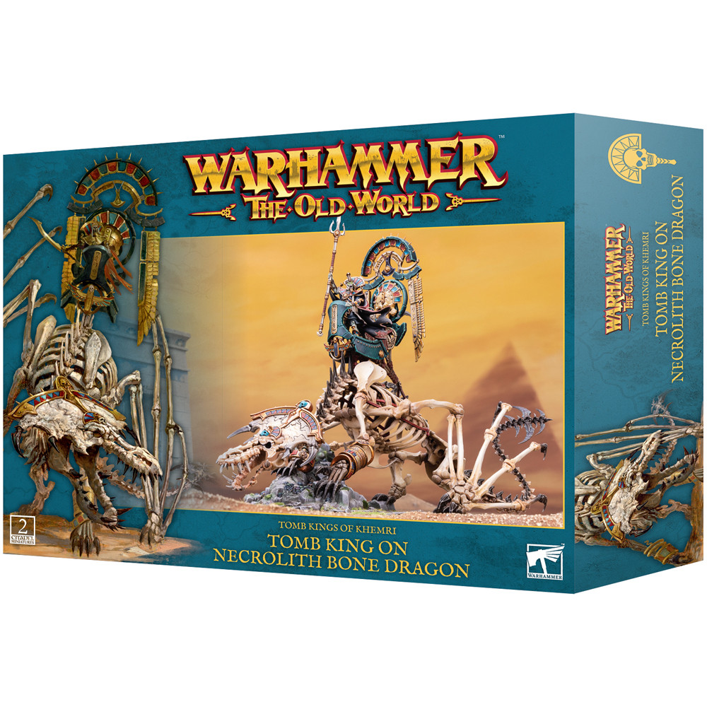 Warhammer The Old World: Tomb King on Necrolith Bone Dragon