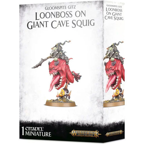 Warhammer Age of Sigmar: Gloomspite Gitz - Loonboss on Giant Cave Squi