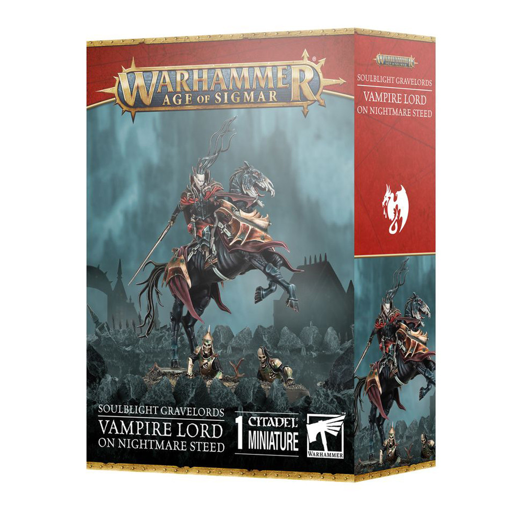 Warhammer Age of Sigmar: Soulblight Gravelords - Vampire Lord on Nightmare Steed (Preorder)