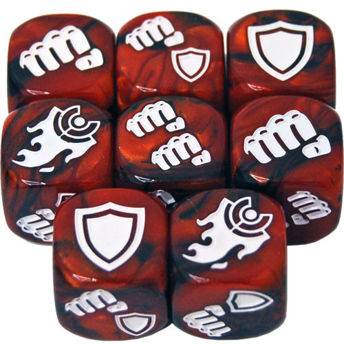 Street Fighter Miniatures Game: Red Battle Dice (8)