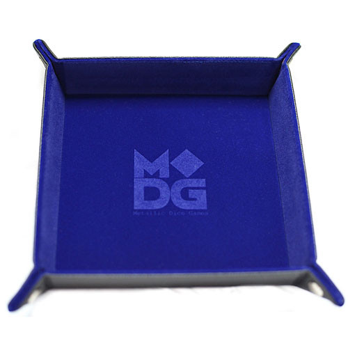 Metallic Dice Games: Velvet Folding Tray - Blue