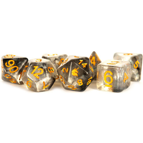 Metallic Dice Games: 16mm Polyhedral Set - Unicorn - Rogue Rage (7)