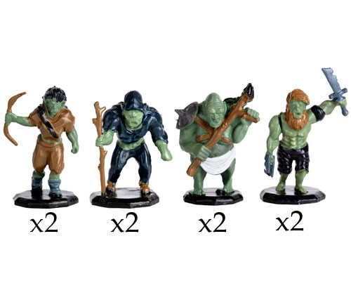 Monster Adventure Minis: Painted - Orcs (8)