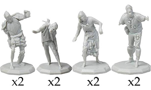 Monster Adventure Minis: Unpainted - Zombies (8)