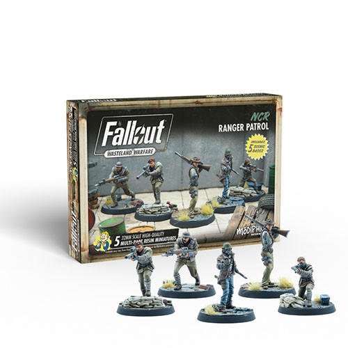 Fallout Wasteland Warfare Ncr Ranger Patrol Table Top Miniatures Miniature Market