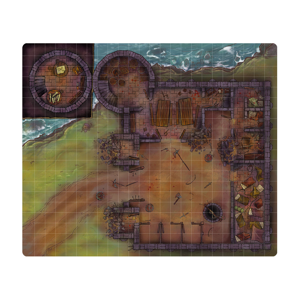 Next Level Miniatures: Game Mat - Ruined Keep