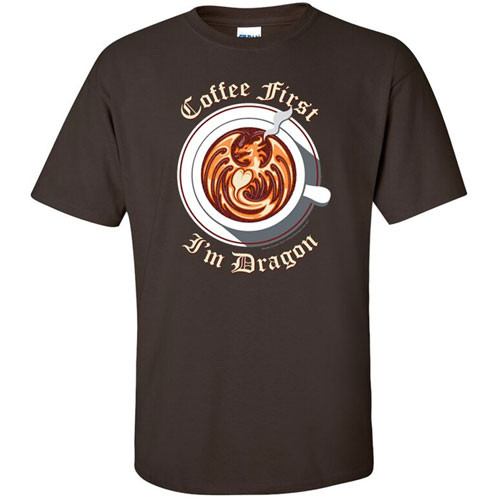 OffWorld Designs T-Shirt: Coffee First (Small)