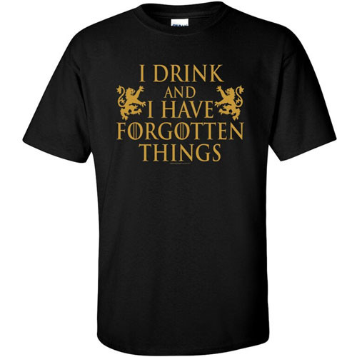 OffWorld Designs T-Shirt: Drink & Forgotten Things (Medium)