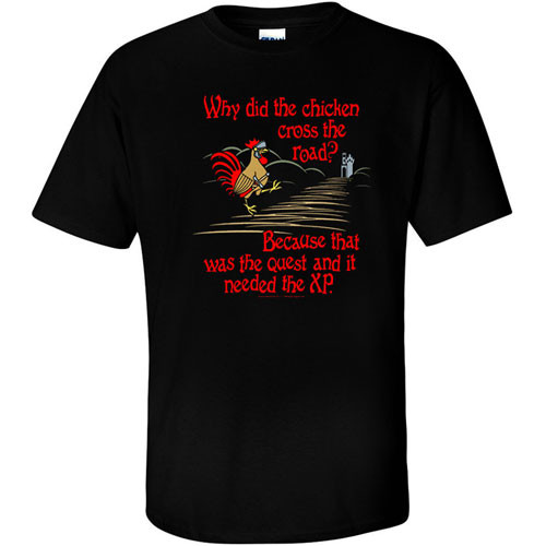 OffWorld Designs T-Shirt: Chicken Cross the Road (2XL)