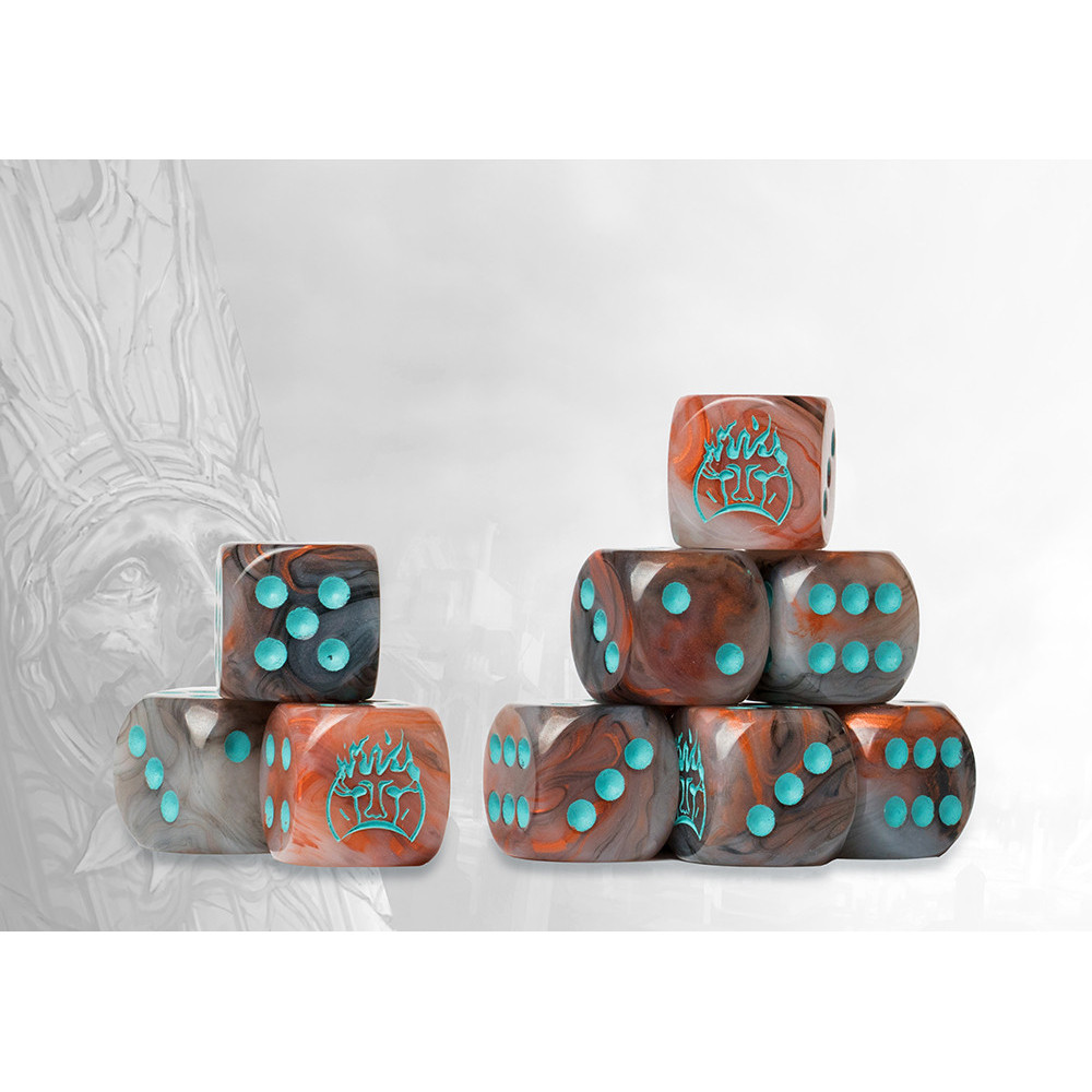 Conquest Marbled Dice: Old Dominion Logo on Brown (Preorder)