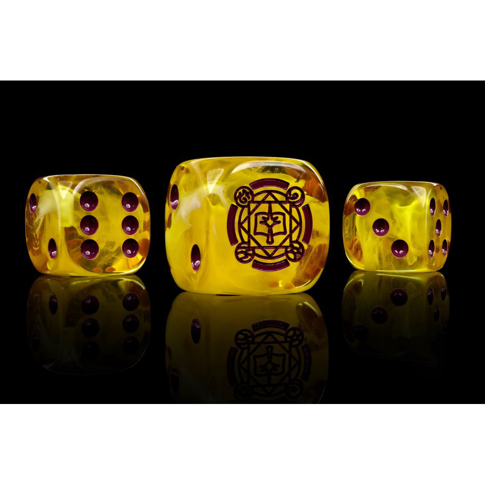 Conquest: Sorcerer Kings - Faction Dice (Grey and Magenta Swirl)