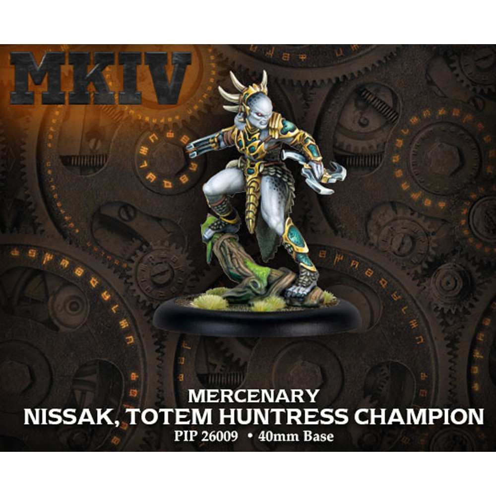 Warmachine MKIV: Mercenaries - Nissak, Totem Huntress Champion