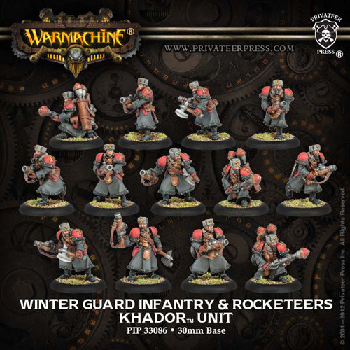 Warmachine: Khador - Winter Guard Infantry & Rocketeers Unit Box (13)