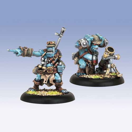 Hordes: Trollbloods - Pyg Bushwacker, Officer & Mortar Attachment (2)