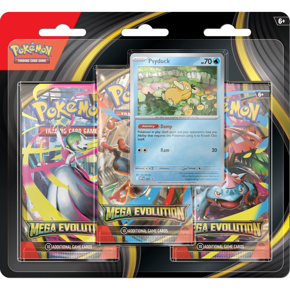 Pokemon TCG: Mega Evolution [ME01] 3-Booster Blister (Psyduck) (Preorder)